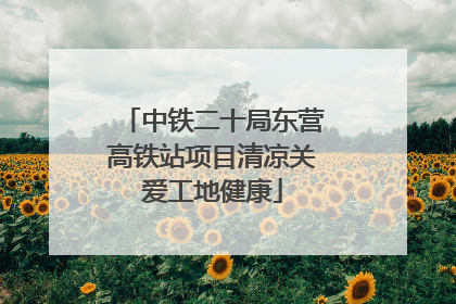 中铁二十局东营高铁站项目清凉关爱工地健康